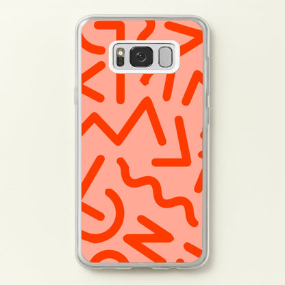 Red Abstract - Eighties  - Eighties Phone Case for Galaxy S8