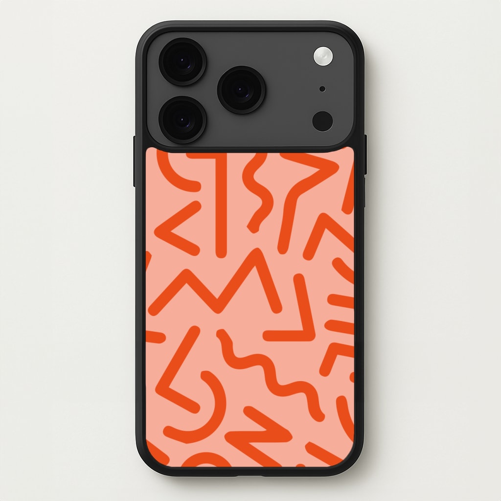 Red Abstract - Eighties Phone Case