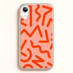 Red Abstract - Eighties  - Eighties Phone Case for iPhone XR