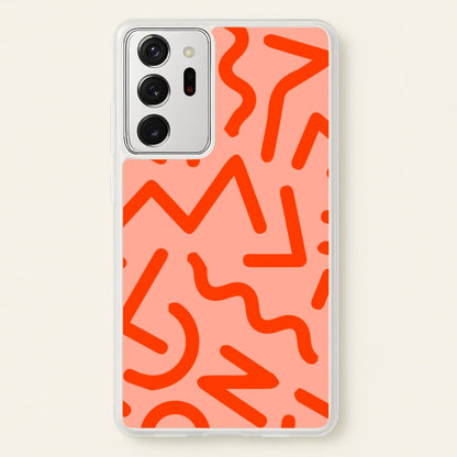 Red Abstract - Eighties  - Eighties Phone Case for Galaxy Note 20 Ultra