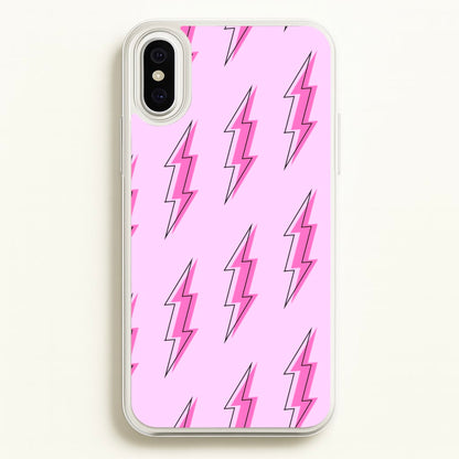 Pink Lightning - Eighties  - Eighties Phone Case for iPhone XS Max