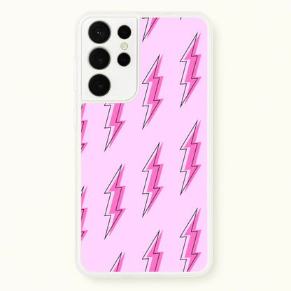 Pink Lightning - Eighties  - Eighties Phone Case for Galaxy S21 Ultra