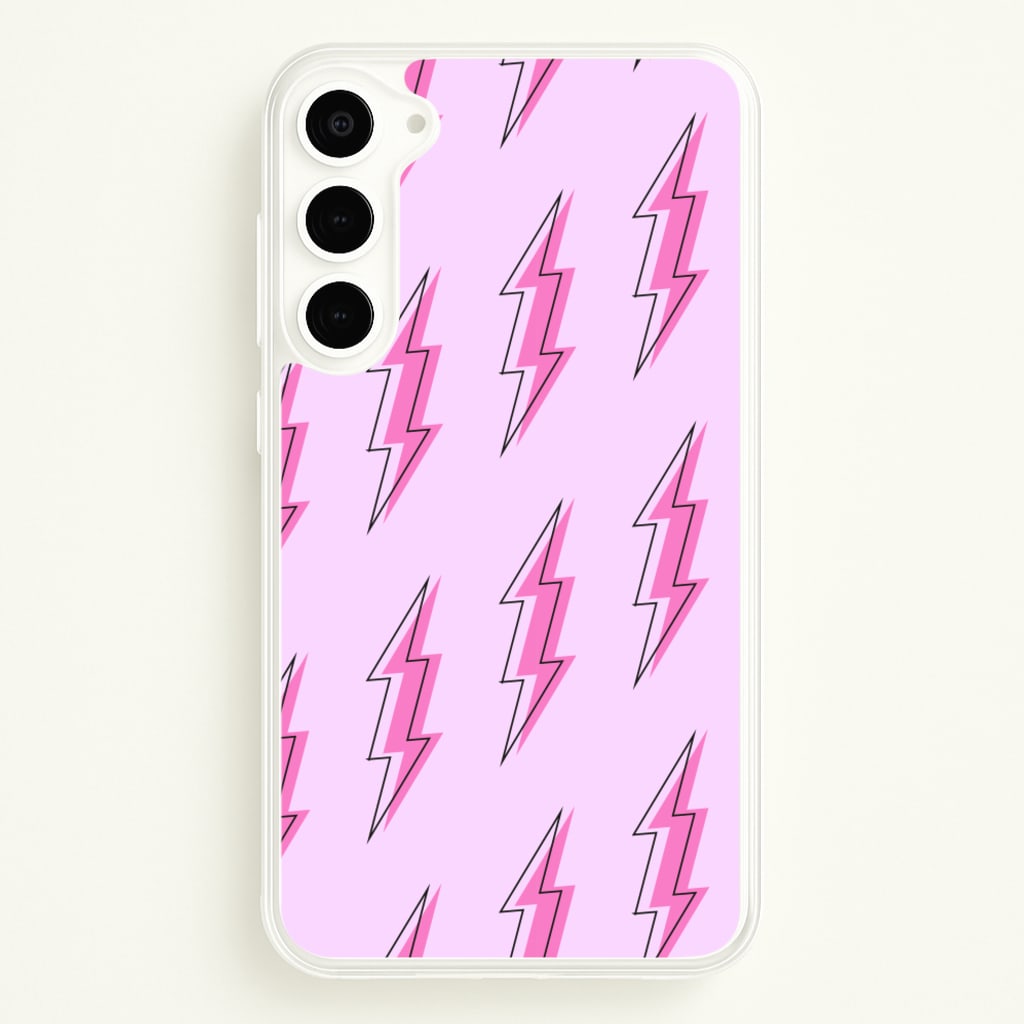 Pink Lightning - Eighties  - Eighties Phone Case for Galaxy S23 Plus