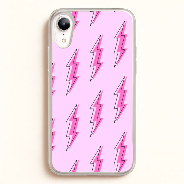 Pink Lightning - Eighties  - Eighties Phone Case for iPhone XR