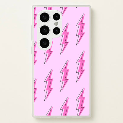Pink Lightning - Eighties  - Eighties Phone Case for Galaxy S24 Ultra