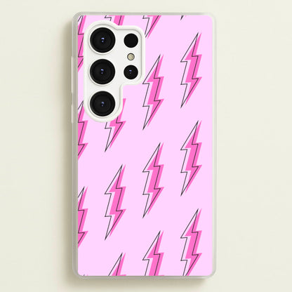 Pink Lightning - Eighties  - Eighties Phone Case for Galaxy S25 Ultra