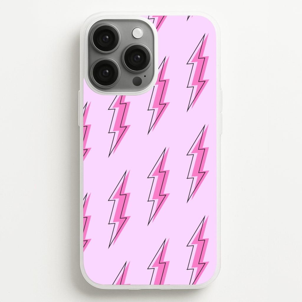 Pink Lightning - Eighties  - Eighties Phone Case for iPhone 13 Pro Max