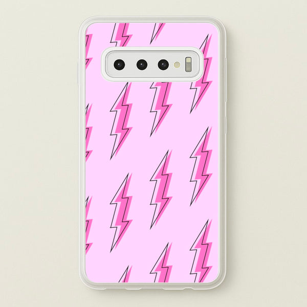 Pink Lightning - Eighties  - Eighties Phone Case for Galaxy S10