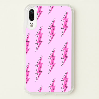 Pink Lightning - Eighties  - Eighties Phone Case for Huawei P20