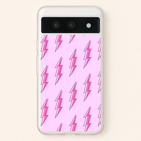Pink Lightning - Eighties  - Eighties Phone Case for Google Pixel 8a
