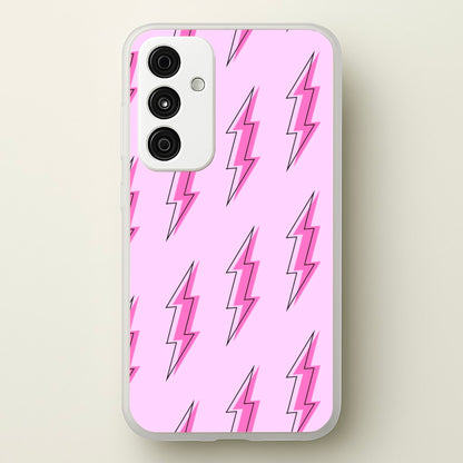 Pink Lightning - Eighties  - Eighties Phone Case for Galaxy A55