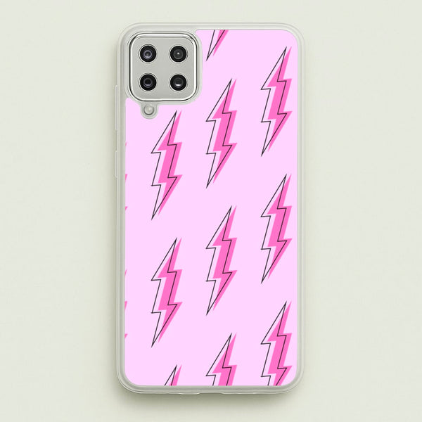 Pink Lightning - Eighties  - Eighties Phone Case for Galaxy A12