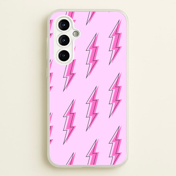 Pink Lightning - Eighties  - Eighties Phone Case for Galaxy A54