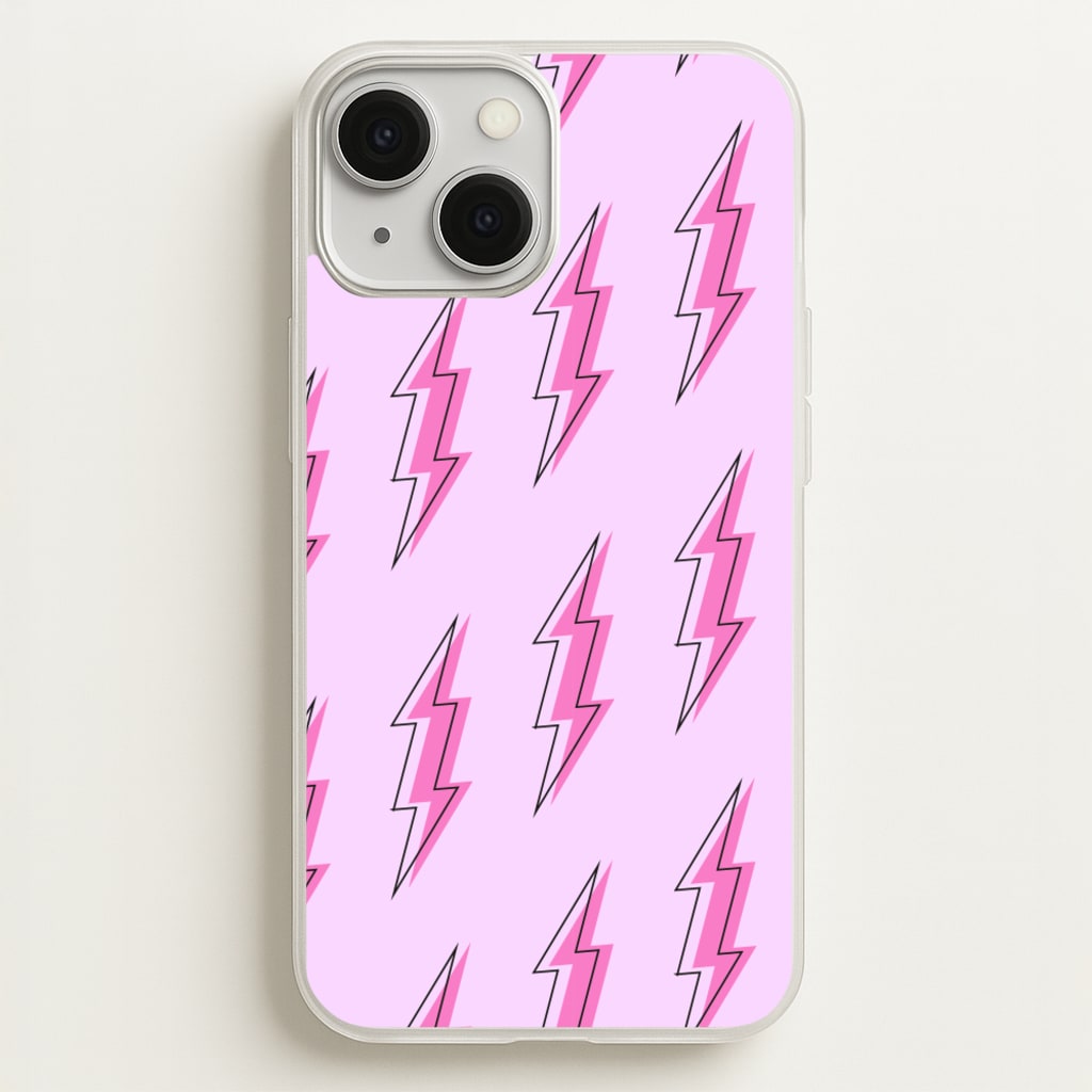 Pink Lightning - Eighties  - Eighties Phone Case for iPhone 13 Mini