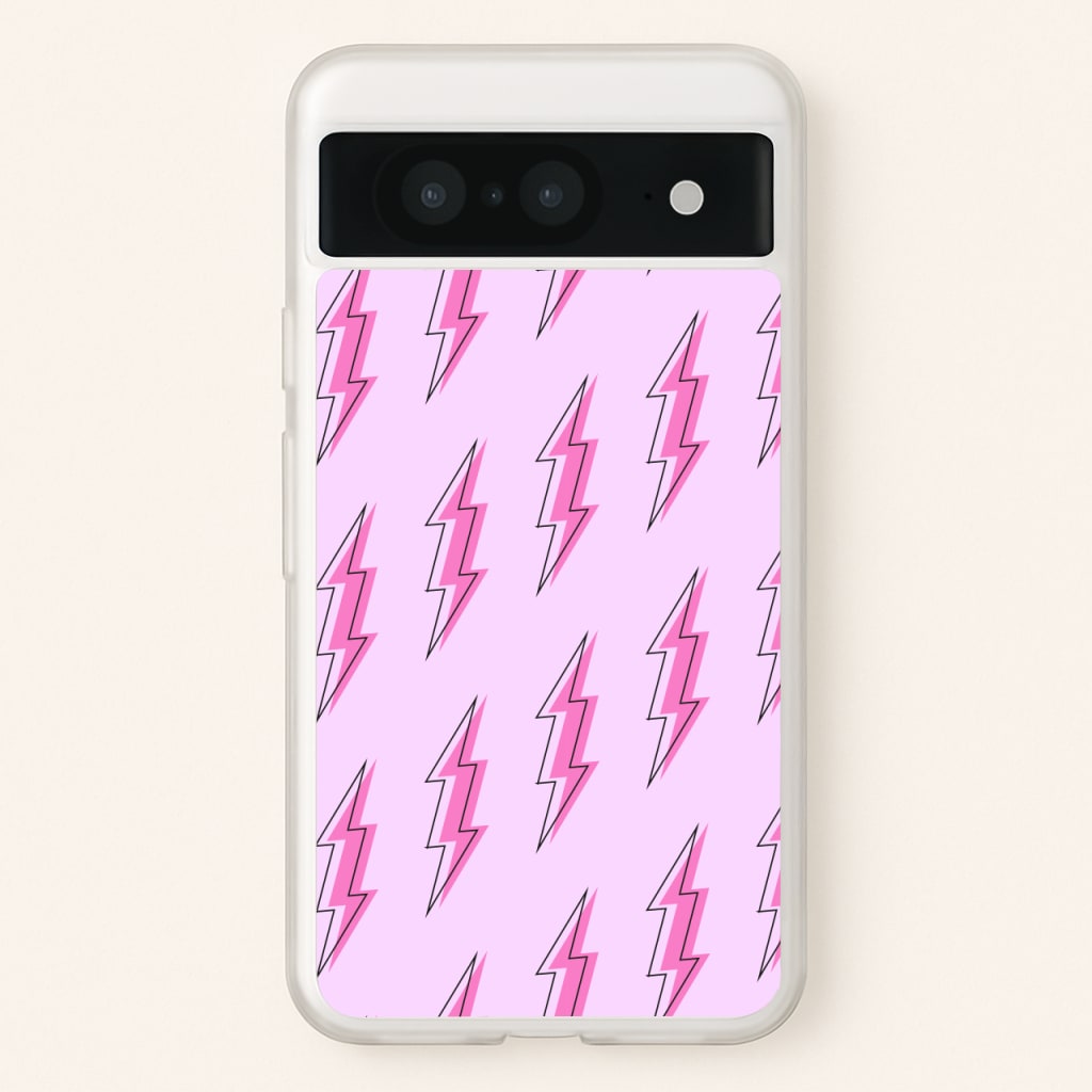 Pink Lightning - Eighties  - Eighties Phone Case for Google Pixel 8