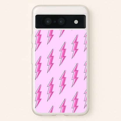Pink Lightning - Eighties  - Eighties Phone Case for Google Pixel 8