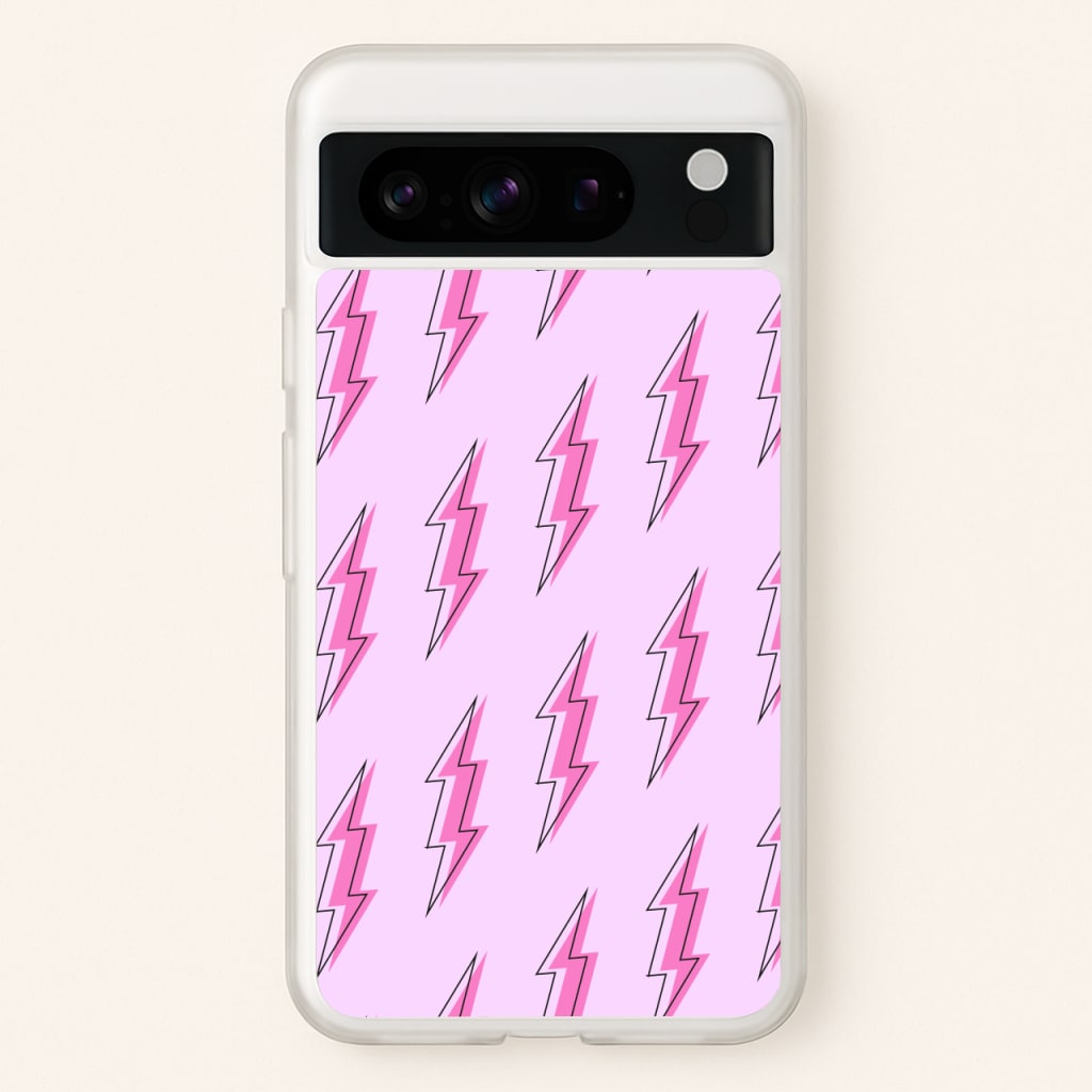 Pink Lightning - Eighties  - Eighties Phone Case for Google Pixel 8 Pro