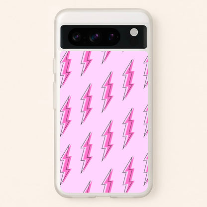 Pink Lightning - Eighties  - Eighties Phone Case for Google Pixel 8 Pro