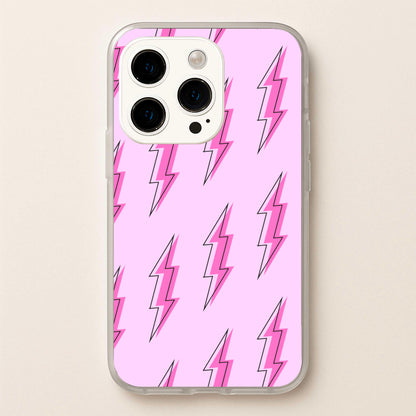 Pink Lightning - Eighties  - Eighties Phone Case for iPhone 15 Pro Max