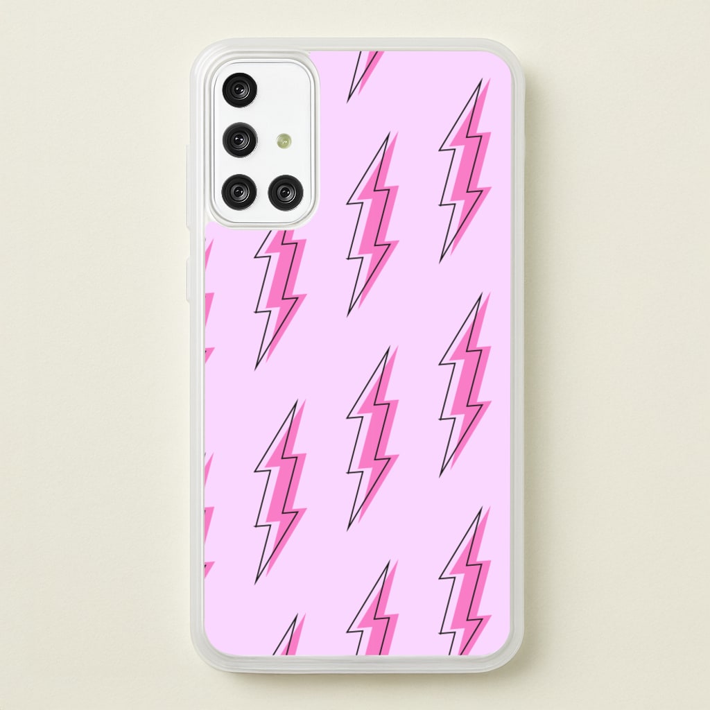 Pink Lightning - Eighties  - Eighties Phone Case for Galaxy A71