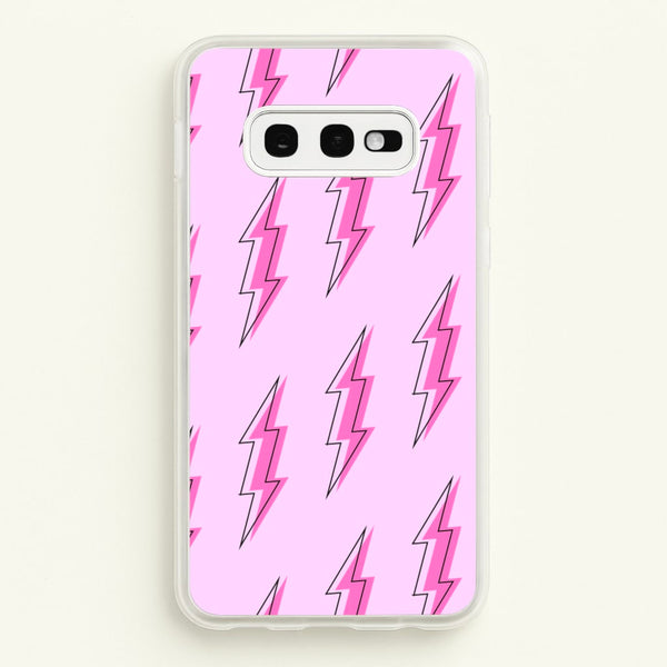 Pink Lightning - Eighties  - Eighties Phone Case for Galaxy S10e