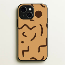 Nude Abstract Pattern - Eighties  - Eighties Phone Case for iPhone 15