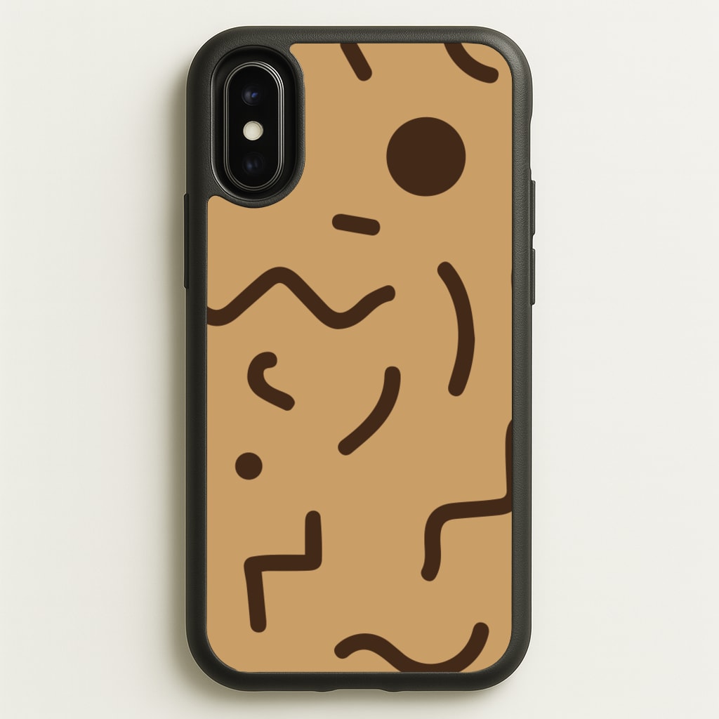 Nude Abstract Pattern - Eighties  - Eighties Phone Case for iPhone X / XS