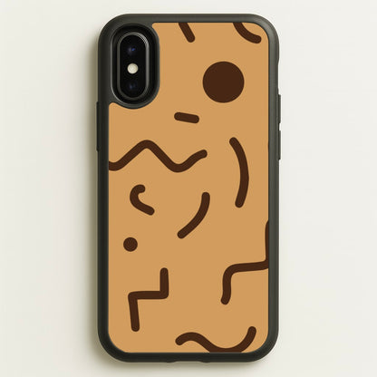 Nude Abstract Pattern - Eighties  - Eighties Phone Case for iPhone X / XS