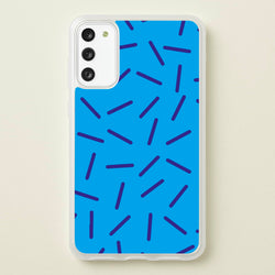 Blue Line Pattern - Eighties  - Eighties Phone Case for Galaxy A41