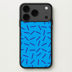 Blue Line Pattern - Eighties Phone Case for iPhone 17 Pro