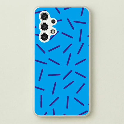 Blue Line Pattern - Eighties  - Eighties Phone Case for Galaxy A13