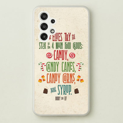 The Four Main Food Groups - Elf  - Christmas Phone Case for Galaxy A13
