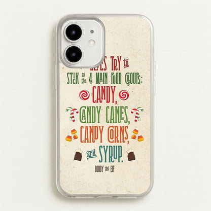 The Four Main Food Groups - Elf  - Christmas Phone Case for iPhone 12 / 12 Pro