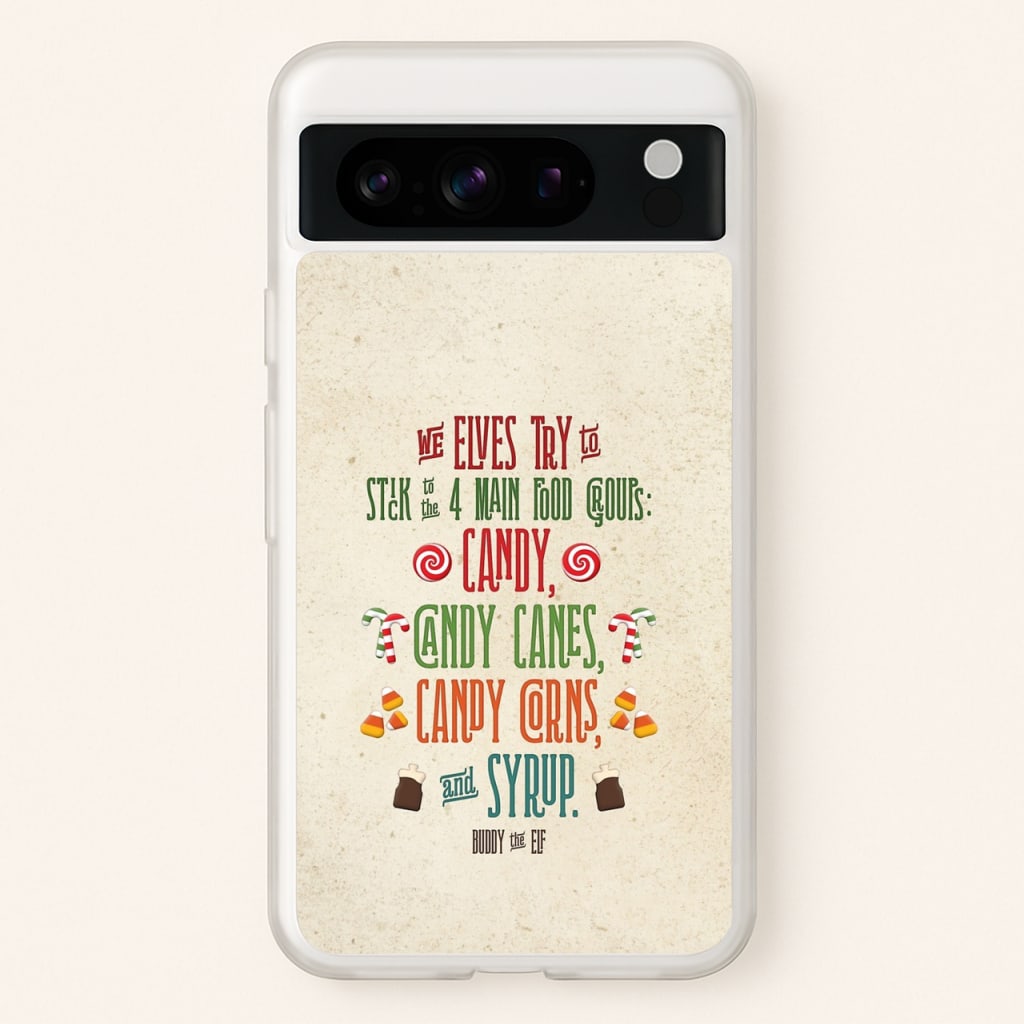 The Four Main Food Groups - Elf  - Christmas Phone Case for Google Pixel 8 Pro