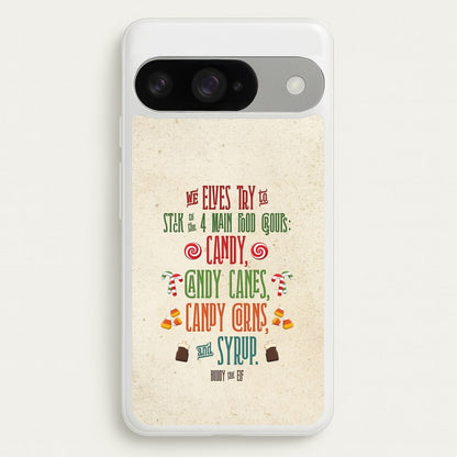 The Four Main Food Groups - Elf Phone Case for Google Pixel 10 / 10 Pro