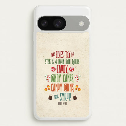 The Four Main Food Groups - Elf  - Christmas Phone Case for Google Pixel 9 / 9 Pro