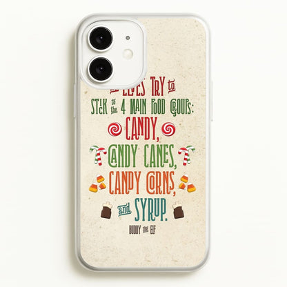 The Four Main Food Groups - Elf  - Christmas Phone Case for iPhone 11