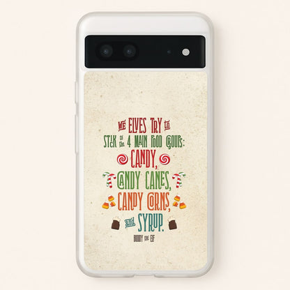 The Four Main Food Groups - Elf  - Christmas Phone Case for Google Pixel 7