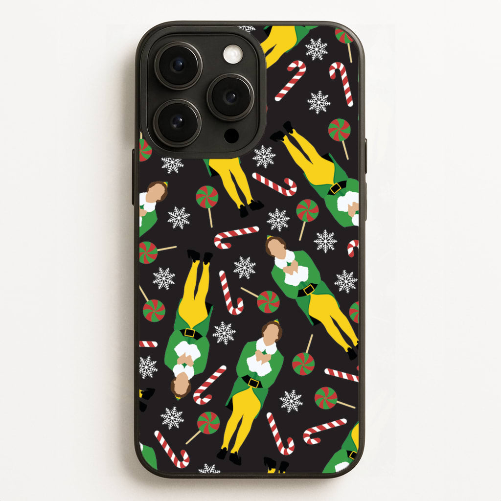 Elf Candy Cane Pattern  - Elf Phone Case for iPhone 16 Pro Max