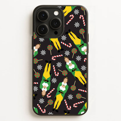 Elf Candy Cane Pattern  - Elf Phone Case for iPhone 16 Pro Max