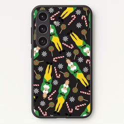 Elf Candy Cane Pattern  - Elf Phone Case for Galaxy S25 Plus