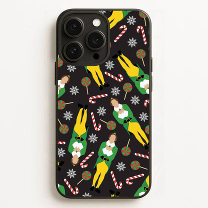 Elf Candy Cane Pattern  - Elf Phone Case for iPhone 12 Pro Max