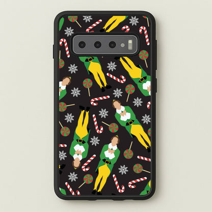 Elf Candy Cane Pattern  - Elf Phone Case for Galaxy S10 Plus