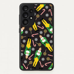Elf Candy Cane Pattern  - Elf Phone Case for Galaxy A53