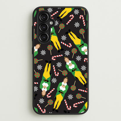 Elf Candy Cane Pattern  - Elf Phone Case for Galaxy A14