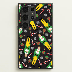 Elf Candy Cane Pattern  - Elf Phone Case for Galaxy S25 Ultra