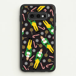 Elf Candy Cane Pattern  - Elf Phone Case for Galaxy S10e