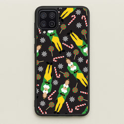 Elf Candy Cane Pattern  - Elf Phone Case for Galaxy A12