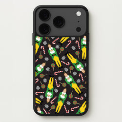 Elf Candy Cane Pattern Phone Case for iPhone 17 Pro