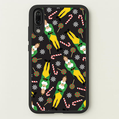 Elf Candy Cane Pattern  - Elf Phone Case for Huawei P20